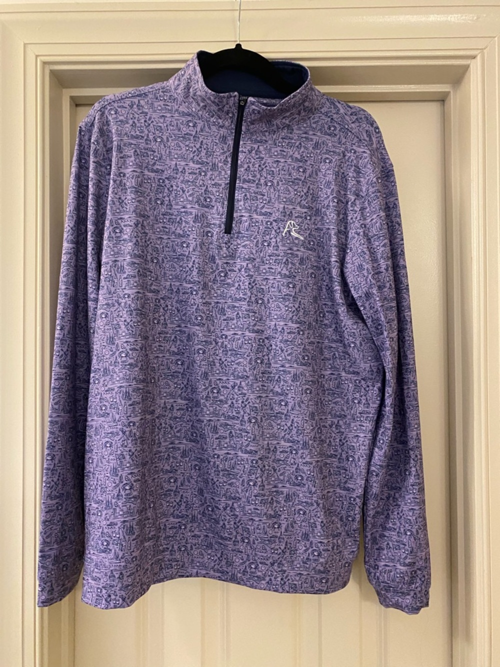 Rhoback S Purple Maine Themed Q-Zip Pullover